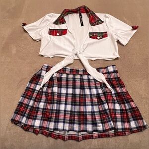 Frederick’s of Hollywood Be Wicked School Girl Outfit Costume Sz M
